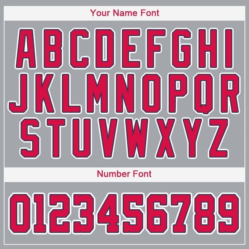 Men's Custom Gray Red-Navy Baseball Jersey