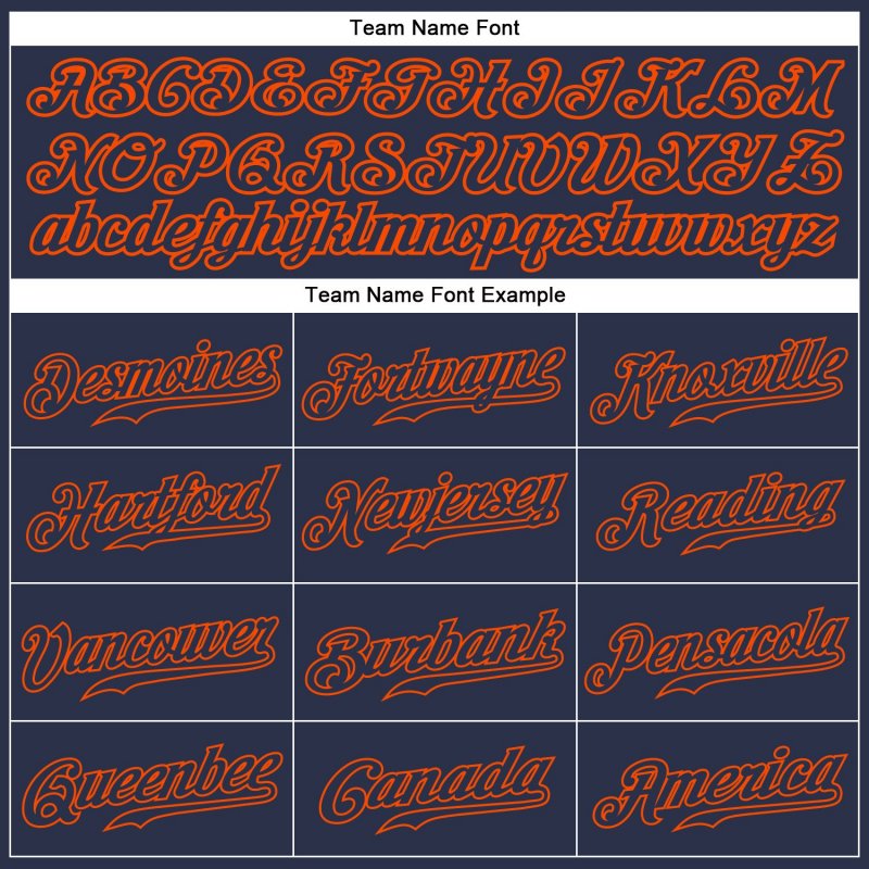 Men's Custom Navy Navy-Orange Authentic Baseball Jersey