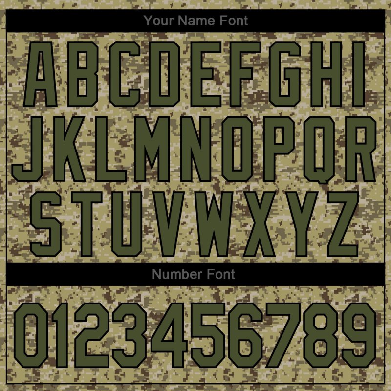 Men's Custom Camo Olive-Black Authentic Baseball Jersey